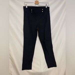 Capsule Wardrobe Anne Klein Black Trousers with Gold Accents